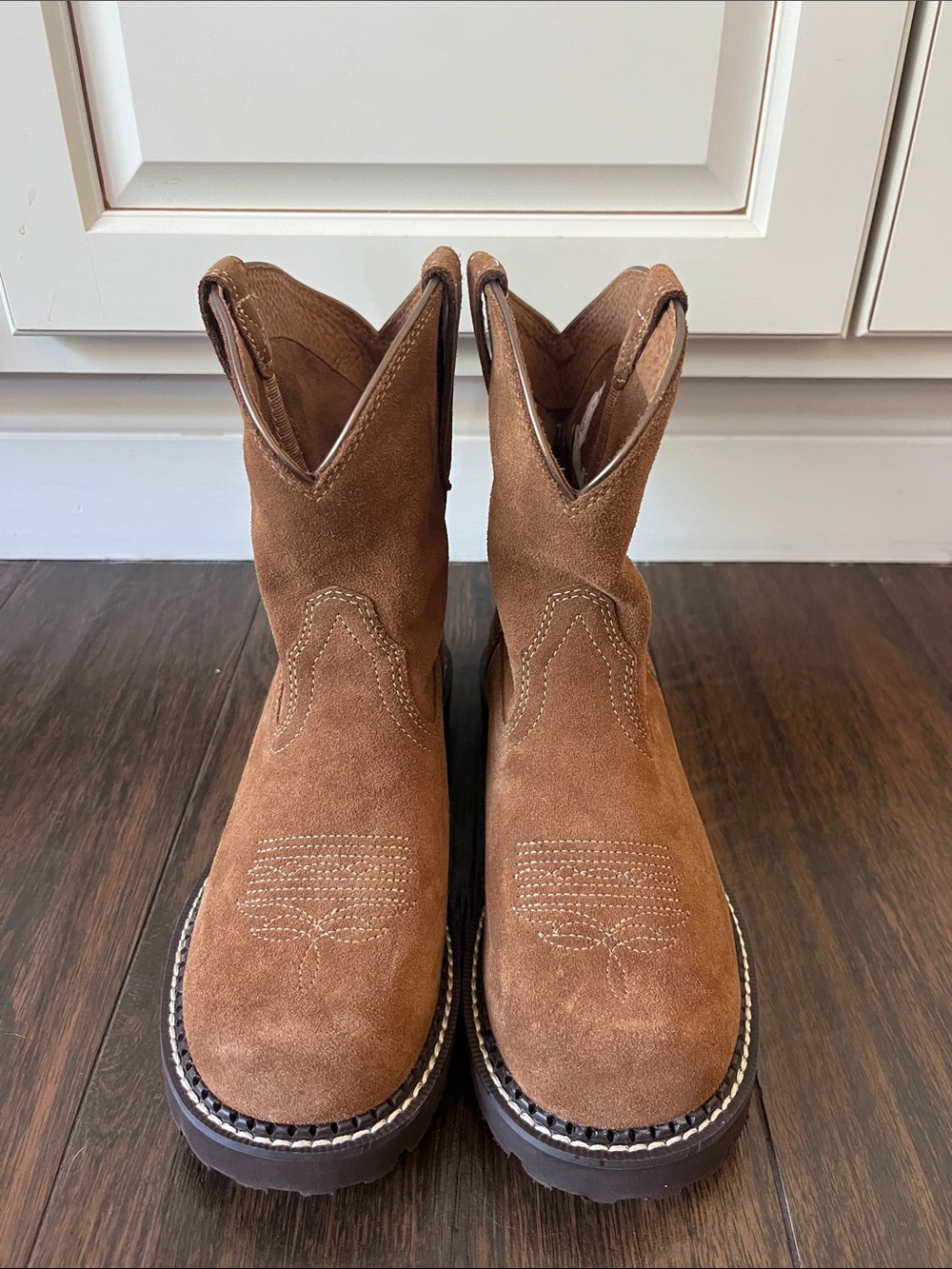 NWT ARIAT FATBABY SLOUCHY LEATHER WESTERN BOOTS - Picture 6 of 10